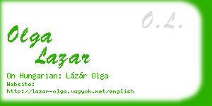olga lazar business card